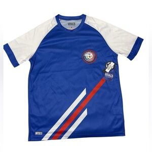 Puerto Rico Fútbol Soccer Jersey PRF Patch Men's Small  by Xcelsiusactive Drytec